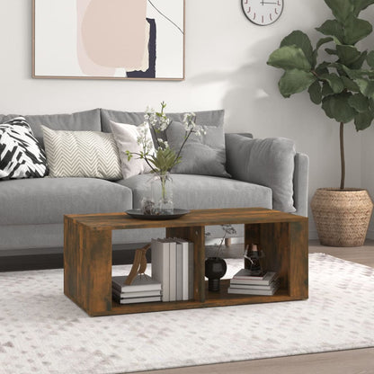 Tavolino da Salotto Rovere Fumo 100x50x36 cm Legno Multistrato | homemem39