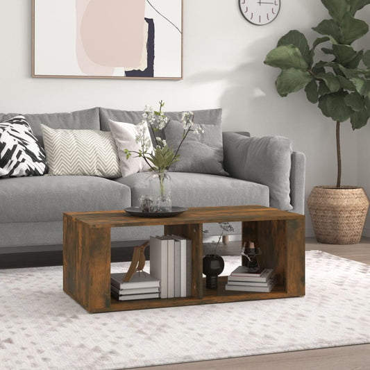 Tavolino da Salotto Rovere Fumo 100x50x36 cm Legno Multistrato | homemem39