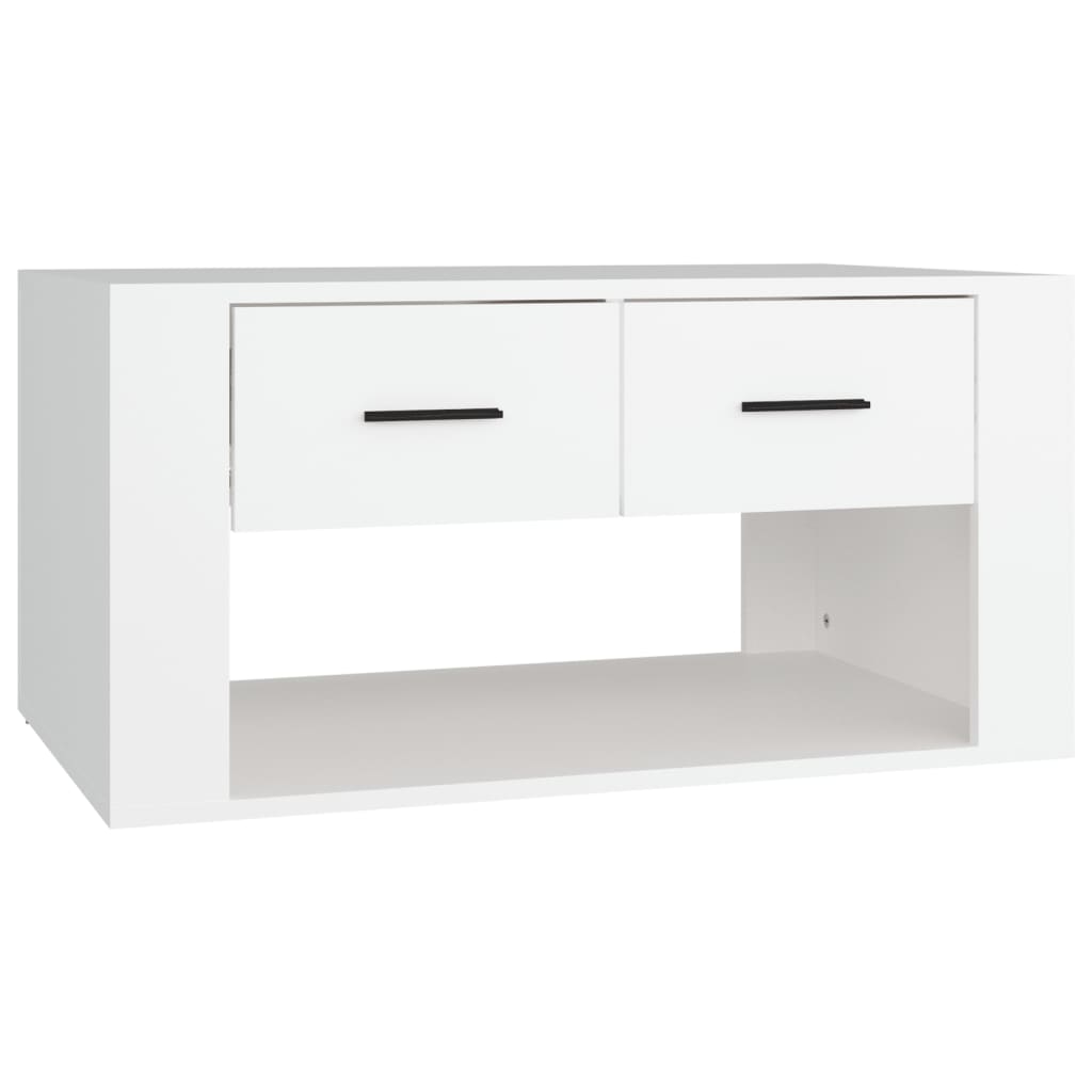 Tavolino da Salotto Bianco 80x50x40 cm in Legno Multistrato | homemem39