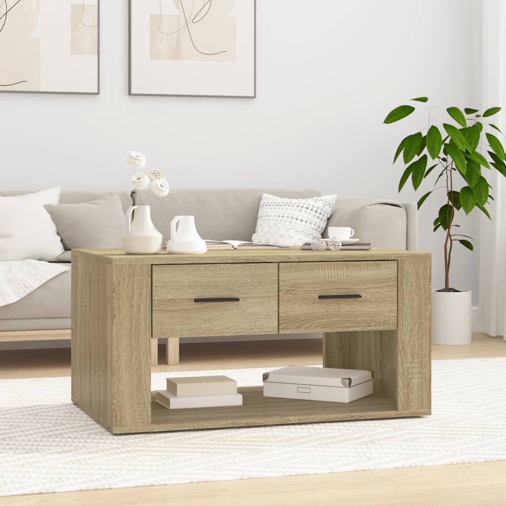 Tavolino da Salotto Rovere Sonoma 80x50x40 cm Legno Multistrato | homemem39
