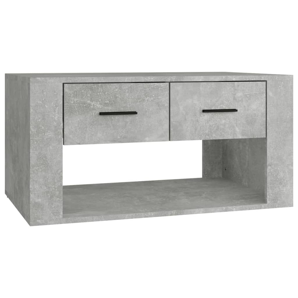 Tavolino da Salotto Grigio Cemento 80x50x40cm Legno Multistrato