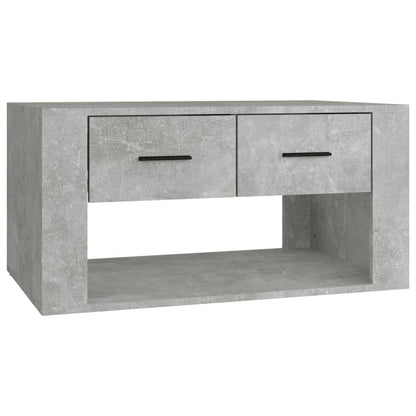 Tavolino da Salotto Grigio Cemento 80x50x40cm Legno Multistrato