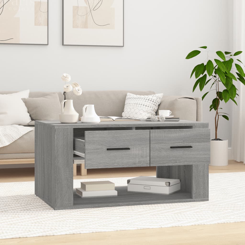 Tavolino da Salotto Grigio Sonoma 80x50x40 cm Legno Multistrato