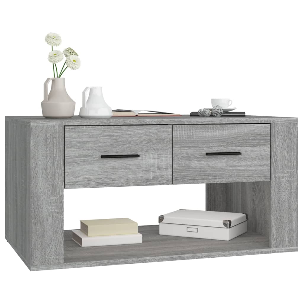 Tavolino da Salotto Grigio Sonoma 80x50x40 cm Legno Multistrato