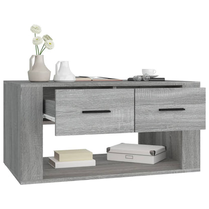 Tavolino da Salotto Grigio Sonoma 80x50x40 cm Legno Multistrato