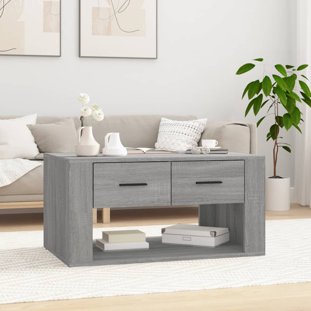 Tavolino da Salotto Grigio Sonoma 80x50x40 cm Legno Multistrato | homemem39