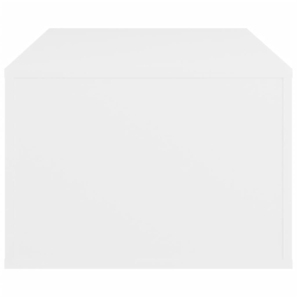 Tavolino da Salotto Bianco 100x50,5x35 cm in Legno Multistrato | homemem39