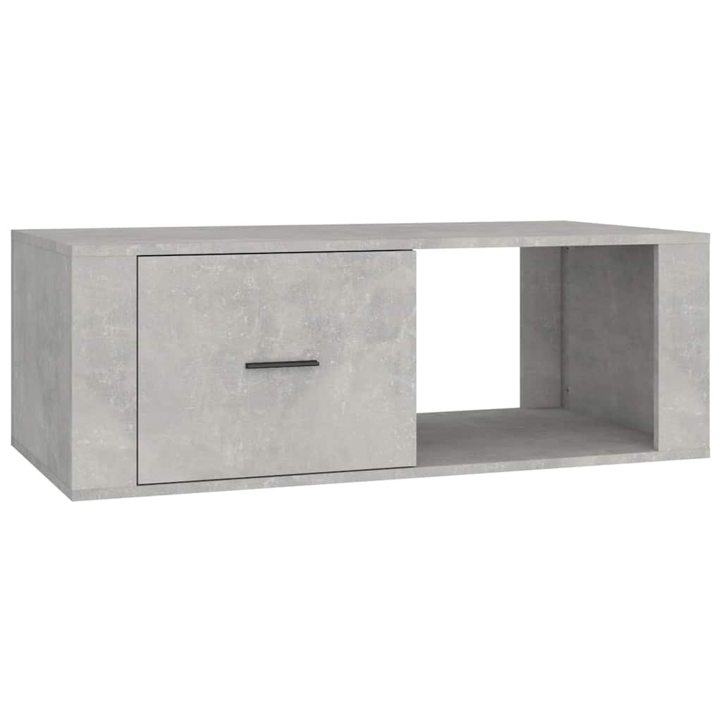 Tavolino Salotto Grigio Cemento 100x50,5x35cm Legno Multistrato | homemem39