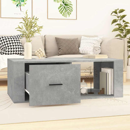 Tavolino Salotto Grigio Cemento 100x50,5x35cm Legno Multistrato | homemem39