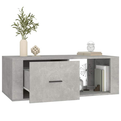 Tavolino Salotto Grigio Cemento 100x50,5x35cm Legno Multistrato | homemem39