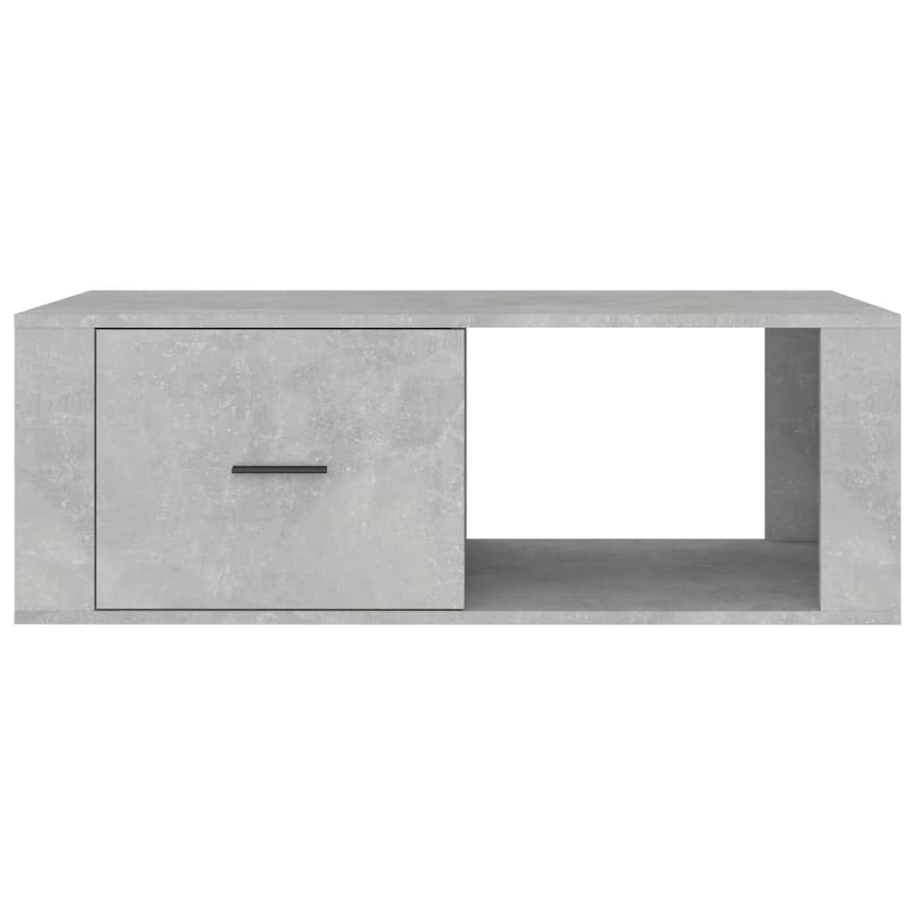 Tavolino Salotto Grigio Cemento 100x50,5x35cm Legno Multistrato | homemem39