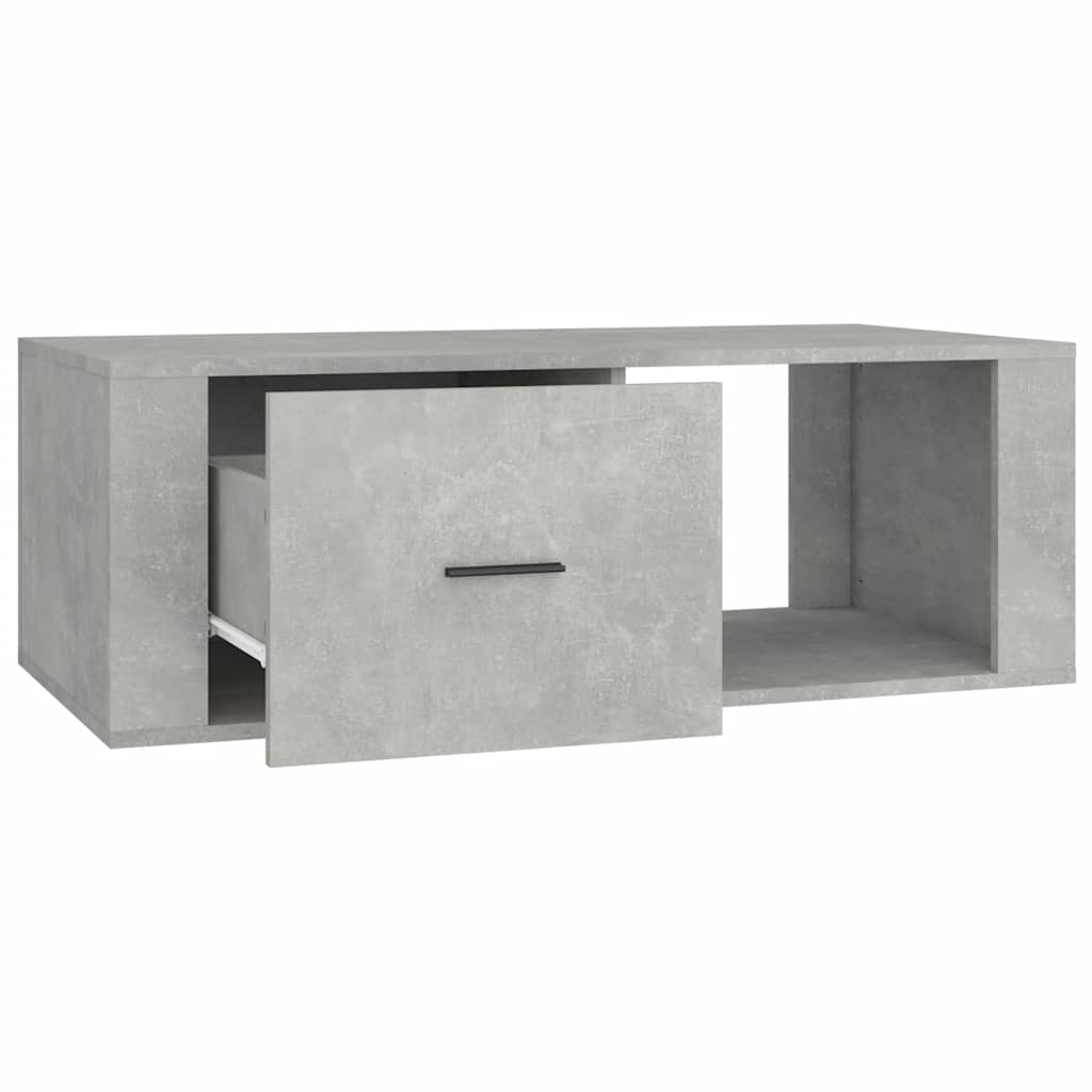 Tavolino Salotto Grigio Cemento 100x50,5x35cm Legno Multistrato | homemem39