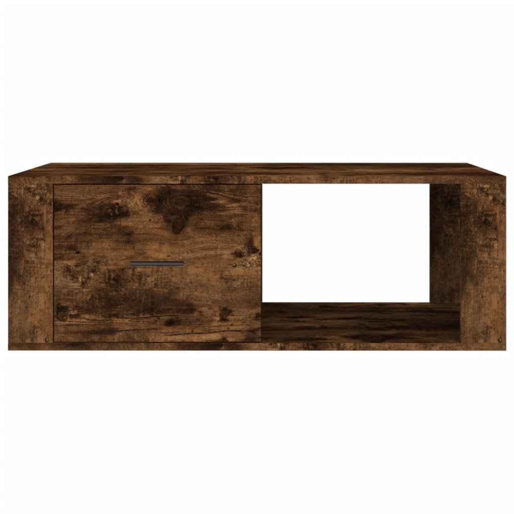 Tavolino da Salotto Rovere Fumo 100x50,5x35cm Legno Multistrato | homemem39
