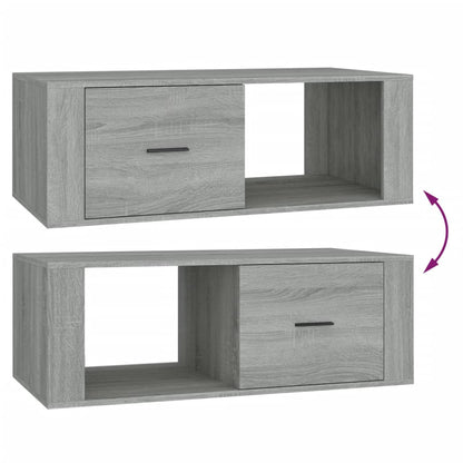 Tavolino Salotto Grigio Sonoma 100x50,5x35 cm Legno Multistrato | homemem39