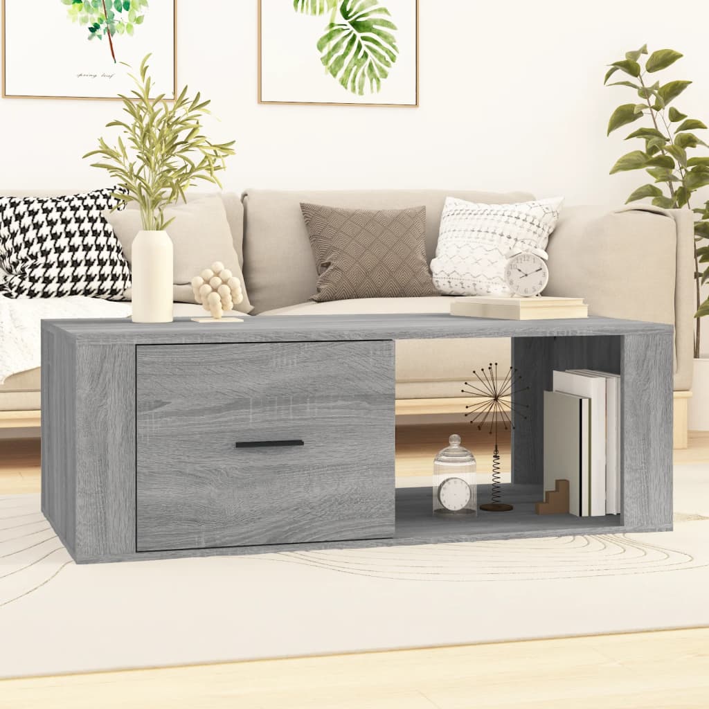 Tavolino Salotto Grigio Sonoma 100x50,5x35 cm Legno Multistrato | homemem39