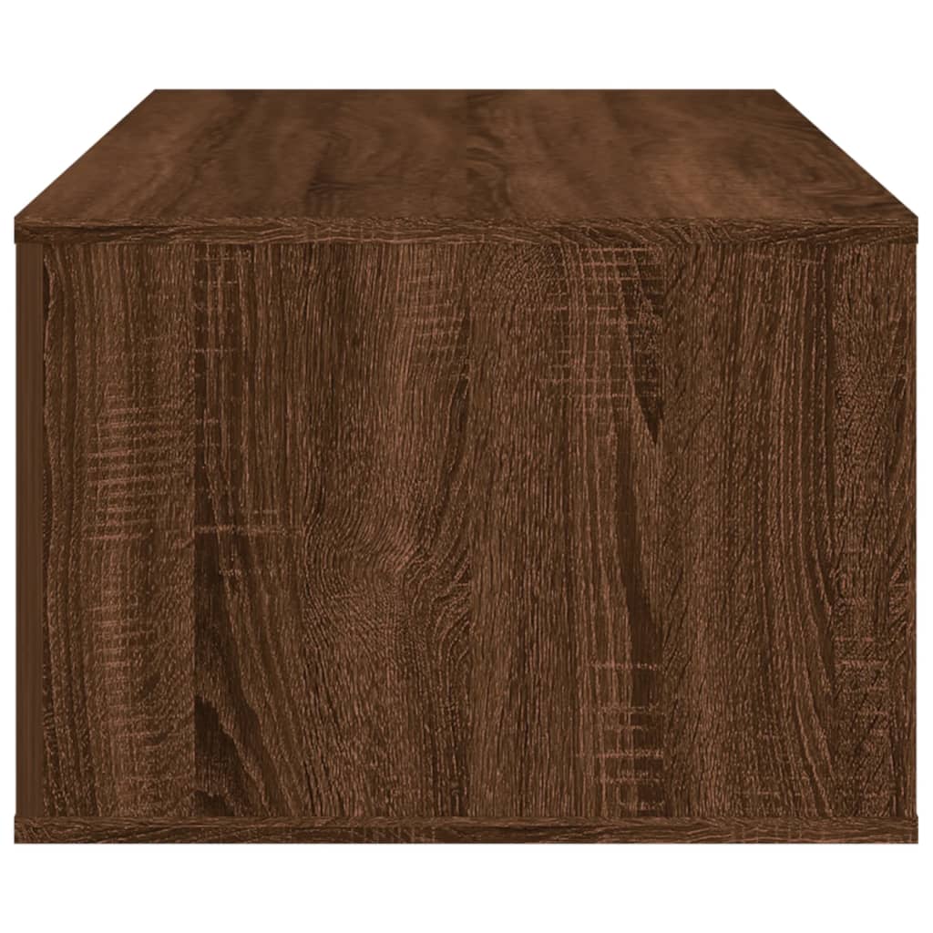 Tavolino Salotto Rovere Marrone 100x50,5x35cm Legno Multistrato