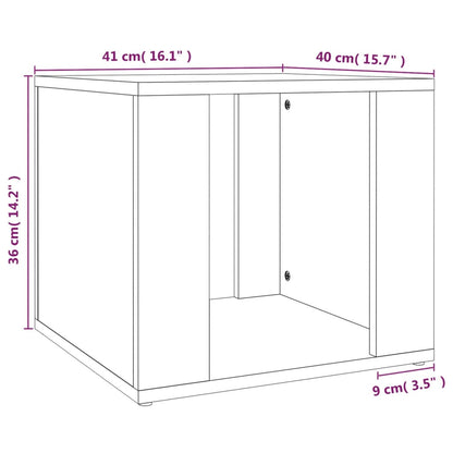 Comodino Grigio Cemento 41x40x36 cm in Legno Multistrato