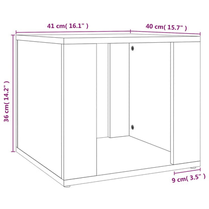 Comodino Rovere Fumo 41x40x36 cm in Legno Multistrato