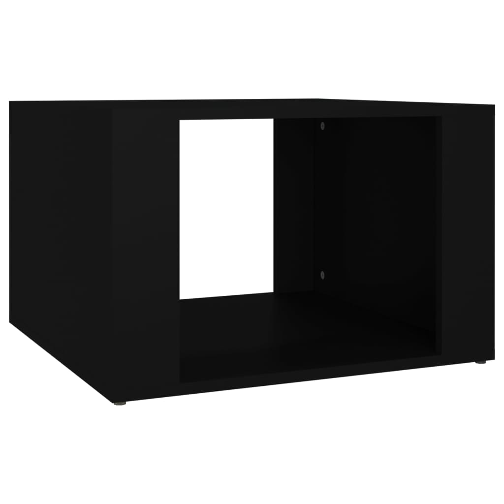 Comodino Nero 57x55x36 cm in Legno Multistrato - homemem39