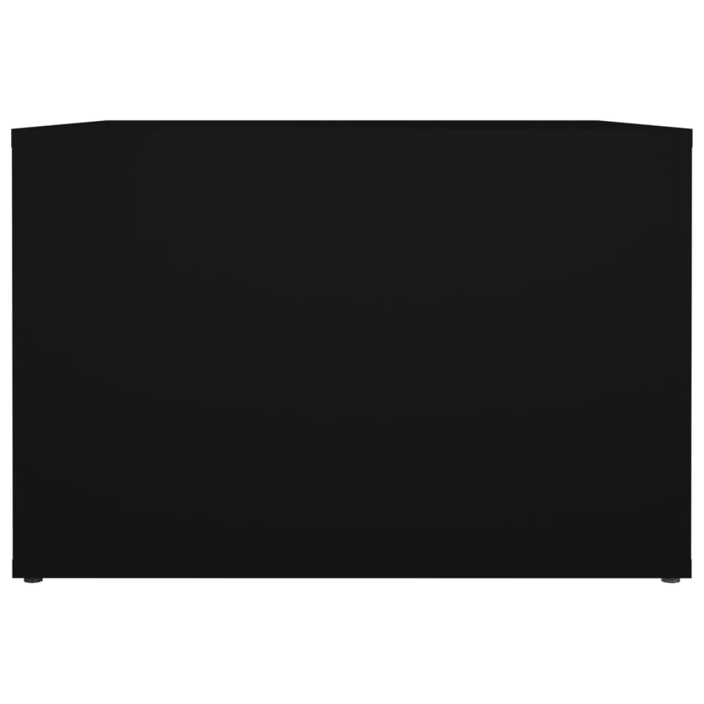 Comodino Nero 57x55x36 cm in Legno Multistrato