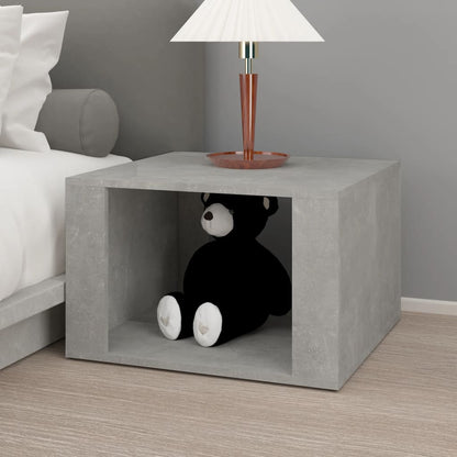 Comodino Grigio Cemento 57x55x36 cm in Legno Multistrato - homemem39