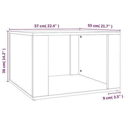 Comodino Grigio Cemento 57x55x36 cm in Legno Multistrato