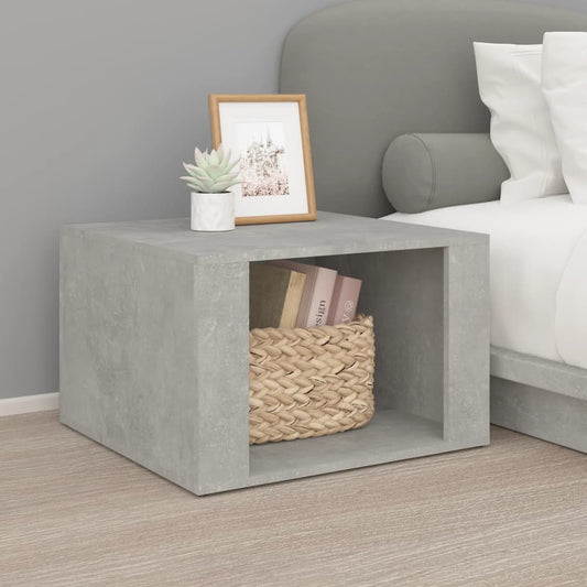Comodino Grigio Cemento 57x55x36 cm in Legno Multistrato - homemem39