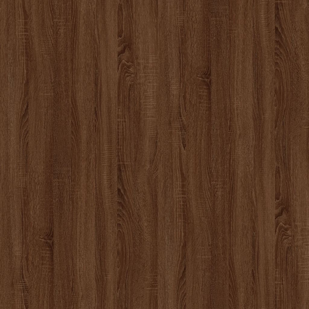 Comodino Rovere Marrone 57x55x36 cm in Legno Multistrato