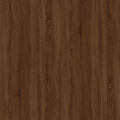 Comodino Rovere Marrone 57x55x36 cm in Legno Multistrato