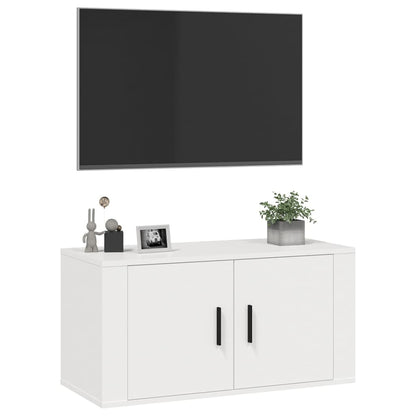Mobile Porta TV a Parete Bianco 80x34,5x40 cm | homemem39