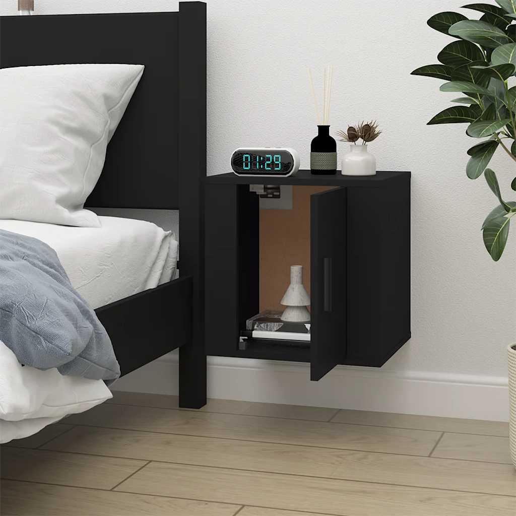 Mobile Porta TV a Parete Nero 40x34,5x40 cm | homemem39