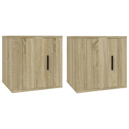 Mobili Porta TV a Parete 2 pz Rovere Sonoma 40x34,5x40 cm - homemem39