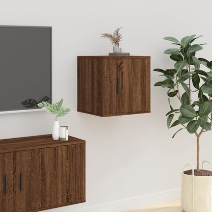 Mobile Porta TV a Parete Rovere Marrone 40x34,5x40 cm - homemem39