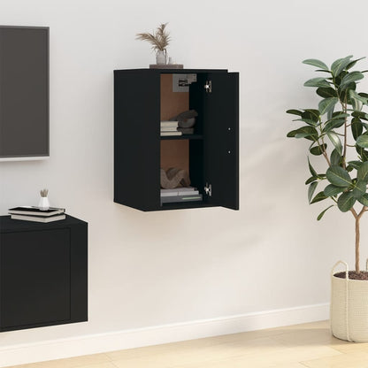 Mobile Porta TV a Parete Nero 40x34,5x60 cm | homemem39