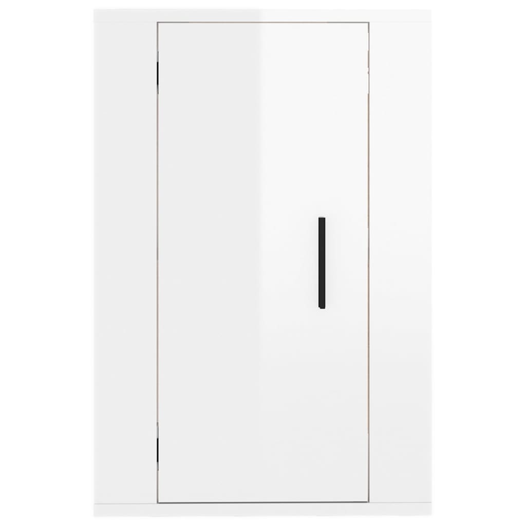Mobile Porta TV a Parete Bianco Lucido 40x34,5x60 cm - homemem39