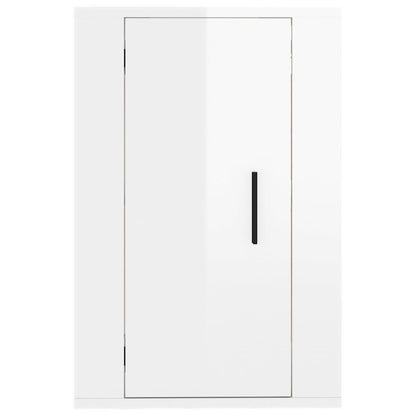 Mobile Porta TV a Parete Bianco Lucido 40x34,5x60 cm - homemem39
