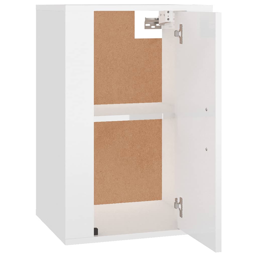 Mobile Porta TV a Parete Bianco Lucido 40x34,5x60 cm - homemem39