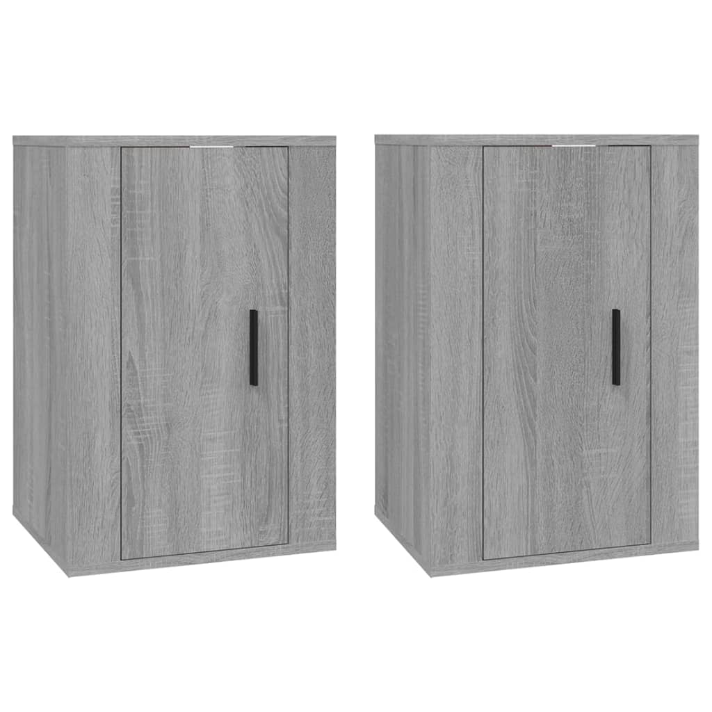 Mobili Porta TV a Parete 2 pz Grigio Sonoma 40x34,5x60 cm - homemem39