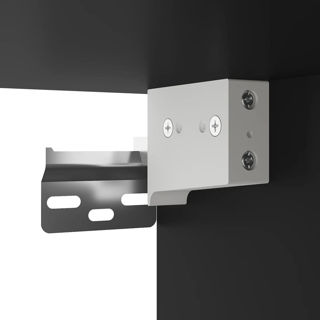 Mobile Porta TV a Parete Nero 40x34,5x80 cm - homemem39