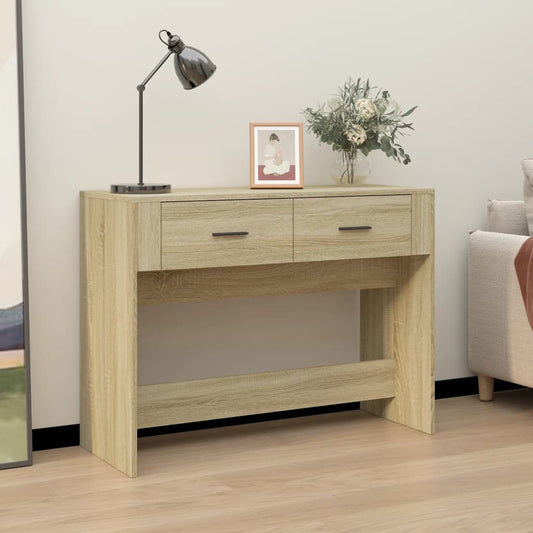 Tavolo Consolle Rovere Sonoma 100x39x75 cm in Legno Multistrato