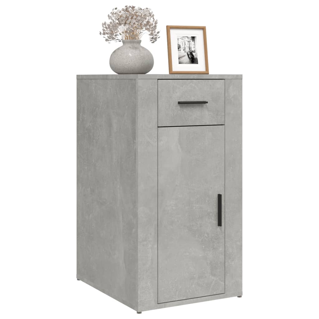Mobile Scrivania Grigio cemento 40x49x75 cm Legno Multistrato
