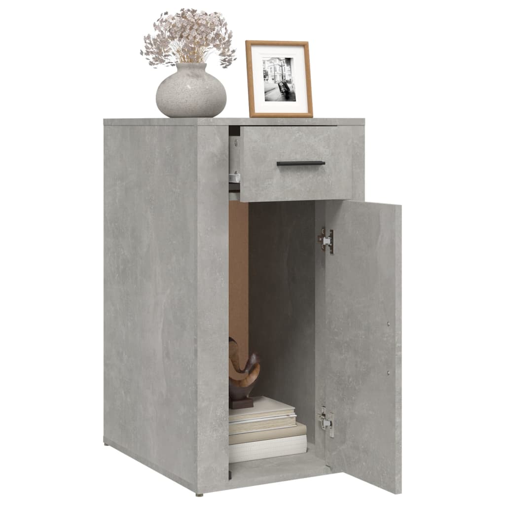 Mobile Scrivania Grigio cemento 40x49x75 cm Legno Multistrato