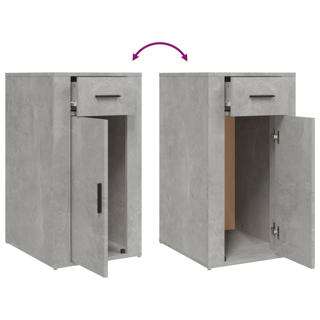 Mobile Scrivania Grigio cemento 40x49x75 cm Legno Multistrato
