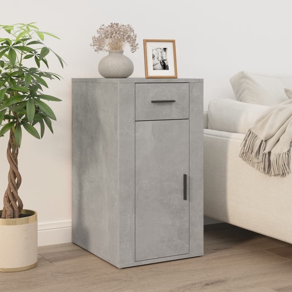 Mobile Scrivania Grigio cemento 40x49x75 cm Legno Multistrato