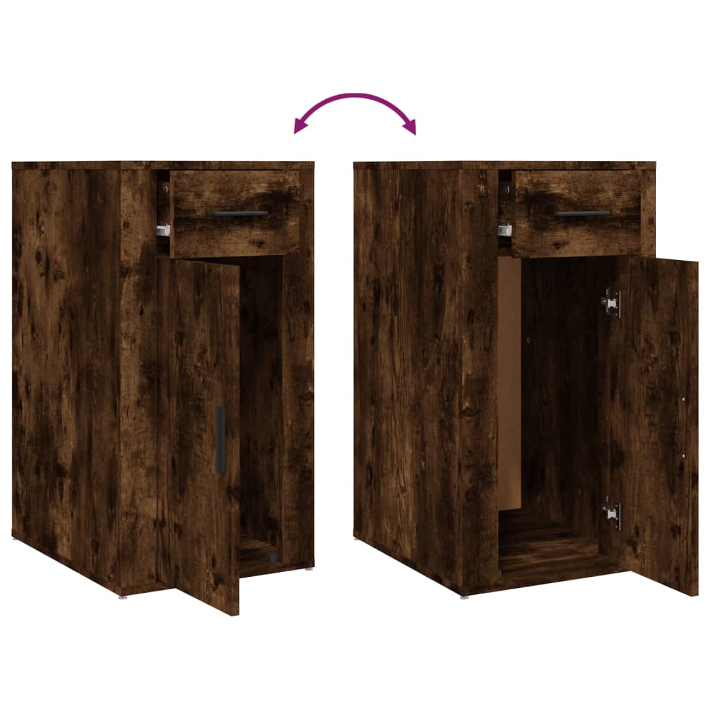 Mobile Scrivania rovere fumo 40x49x75 cm Legno Multistrato