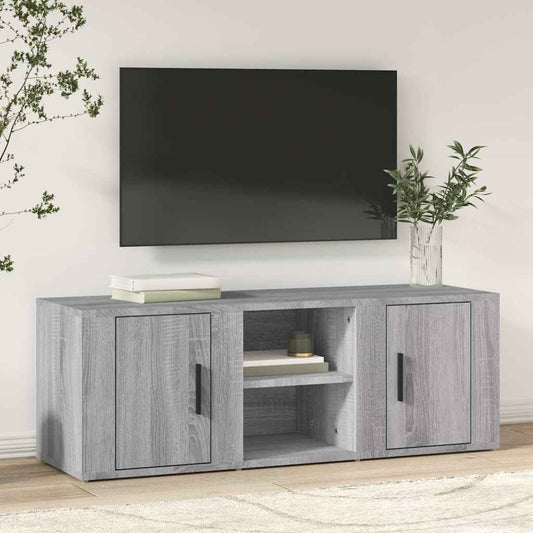 Mobile TV Grigio Sonoma 100x31,5x35 cm in Legno Multistrato