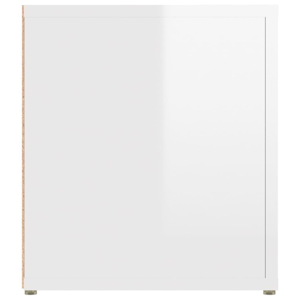 Mobili TV 2 pz Bianco Lucido 80x31,5x36cm in Legno Multistrato