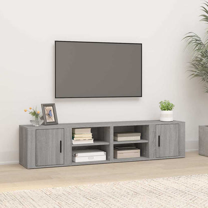 Mobili TV 2 pz Grigio Sonoma 80x31,5x36 cm Legno Multistrato