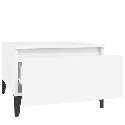 Tavolini Bianchi 2pz 50x46x35 cm in Legno Multistrato