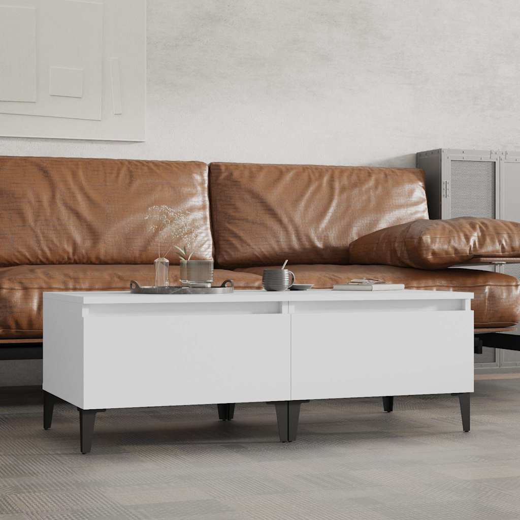 Tavolini Bianchi 2pz 50x46x35 cm in Legno Multistrato